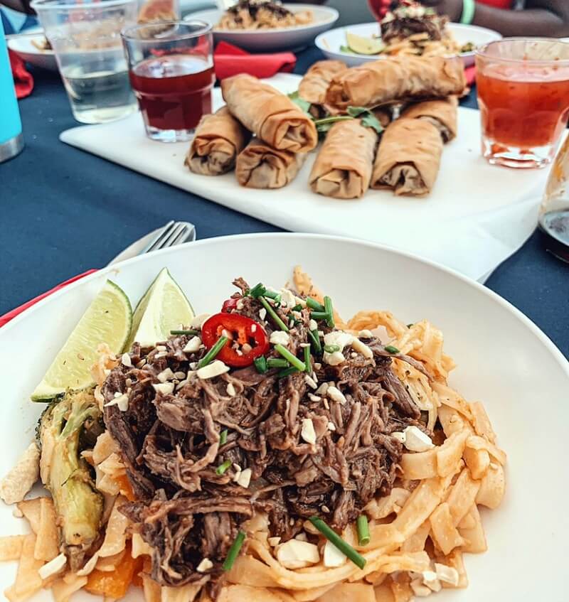 Sailing recipes_- The Yacht Week - Slow cooked sweet and sticky beef Pad thai CREDIT The Yacht Week