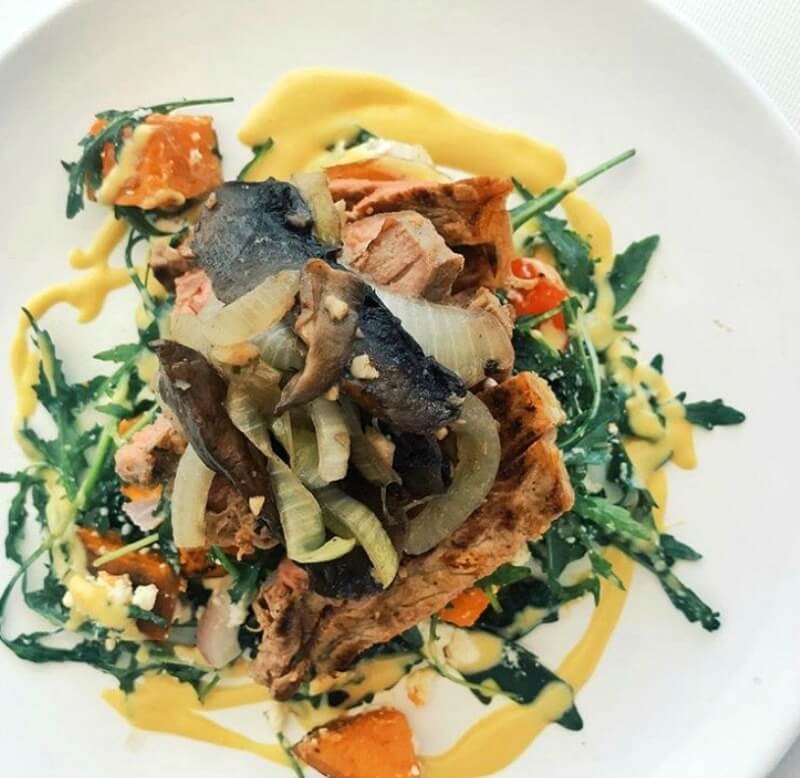 Sailing recipes_- The Yacht Week - Sweet Potato and Steak salad with honey mustard dressing CREDIT The Yacht Week